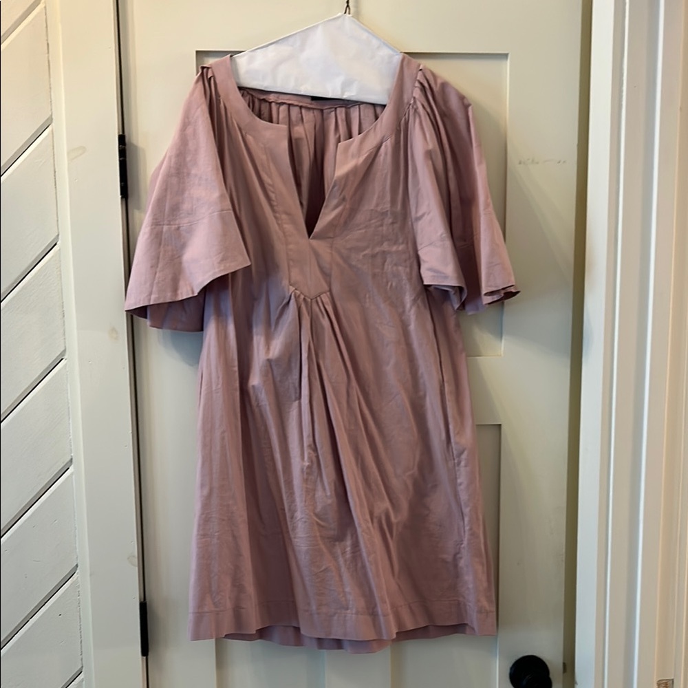 Pink Flutter Sleeve Dress from Tuckernuck